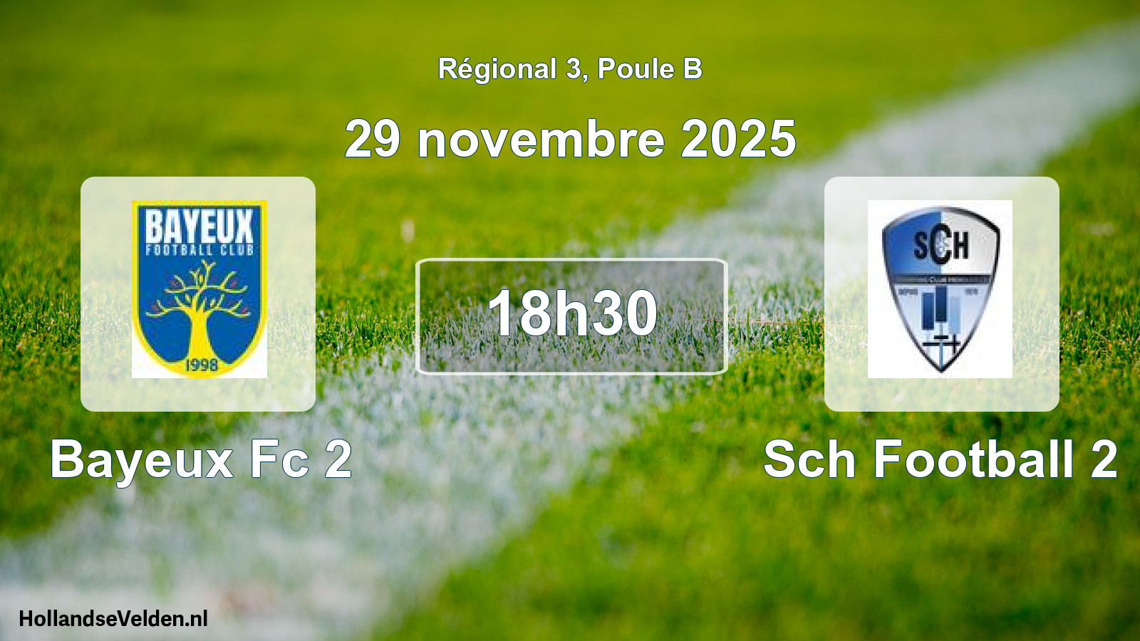 Scheduled Match: Bayeux Fc 2 - Sch Football 2 (29 November 2025)