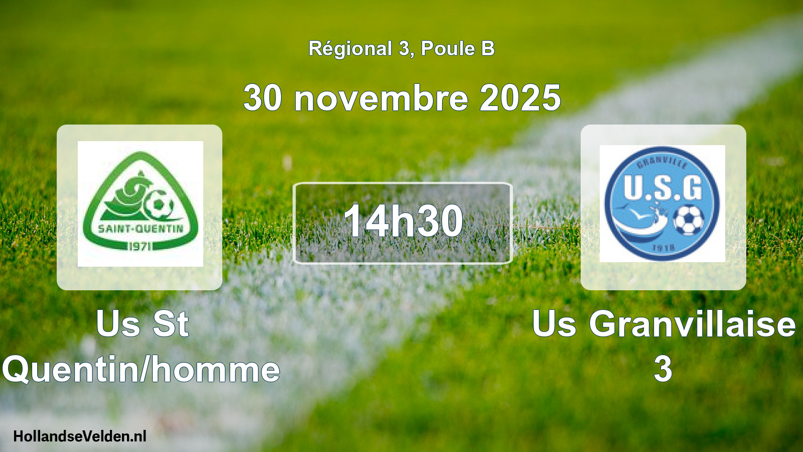 Scheduled Match: Us St Quentin/homme - Us Granvillaise 3 (30 November 2025)