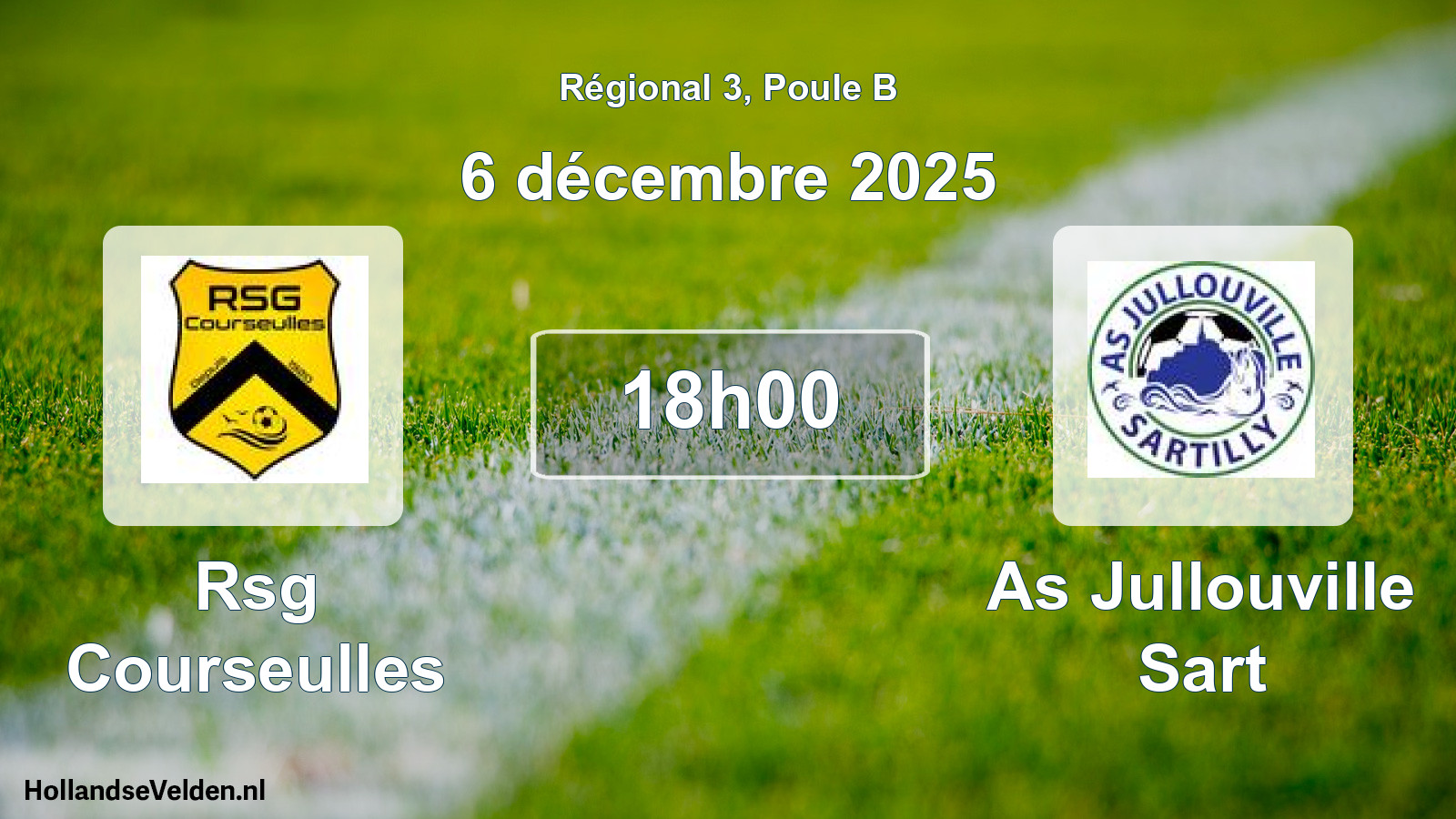 Geplande wedstrijd: Rsg Courseulles - As Jullouville Sart (6 décembre 2025)