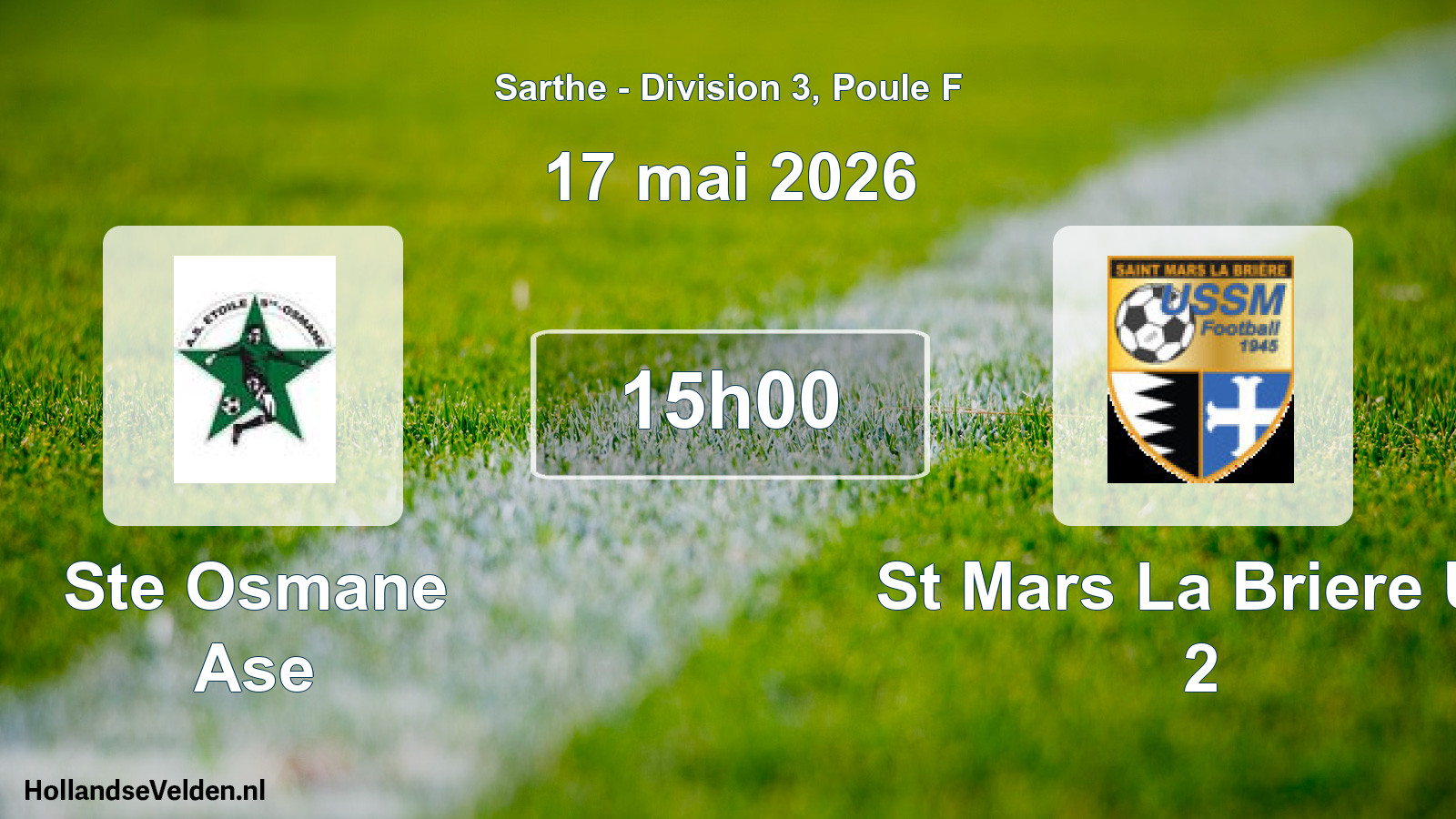 Geplande wedstrijd: Ste Osmane Ase - St Mars La Briere Us 2 (17 mai 2026)
