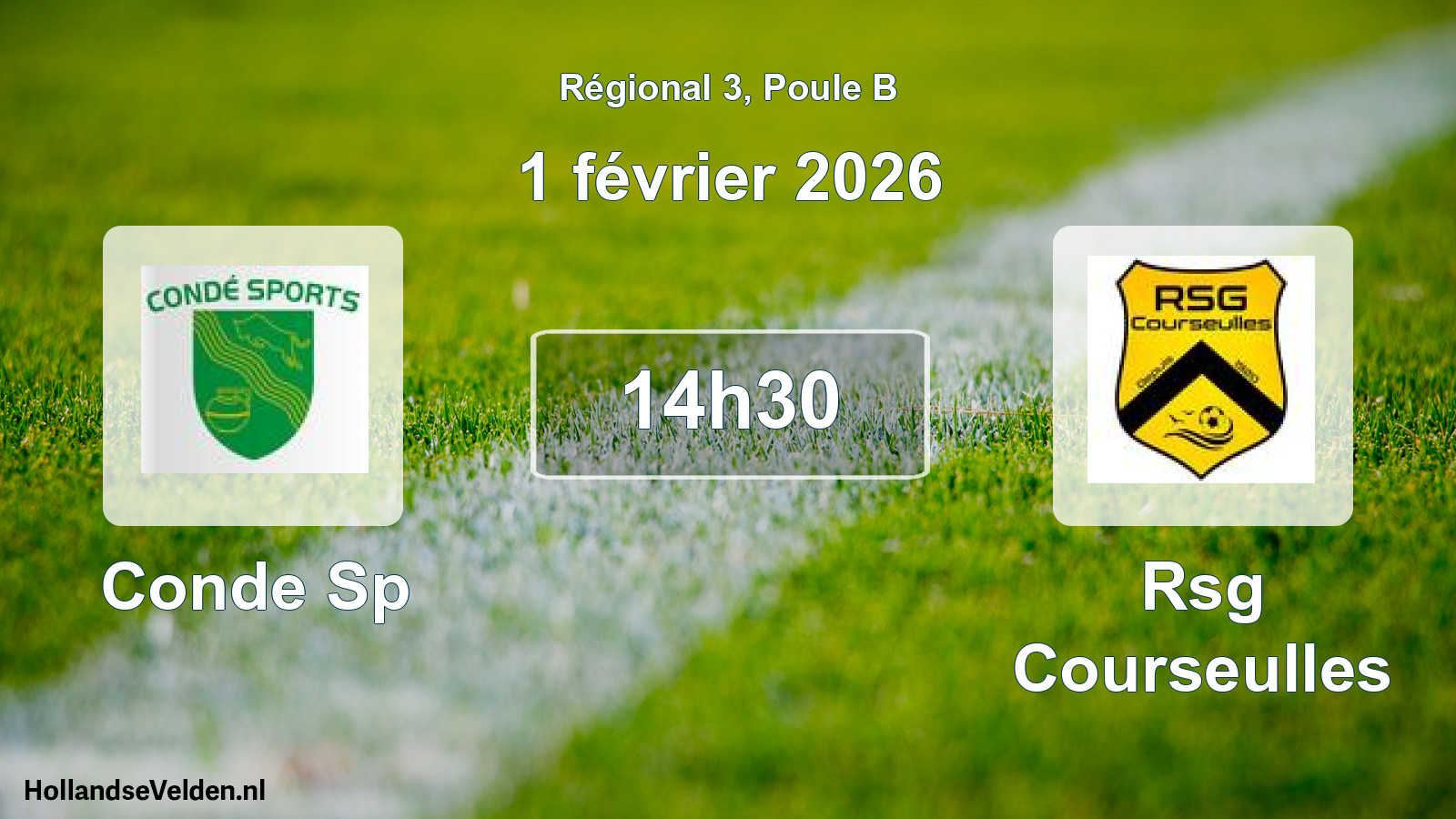 Geplande wedstrijd: Conde Sp - Rsg Courseulles (1 février 2026)