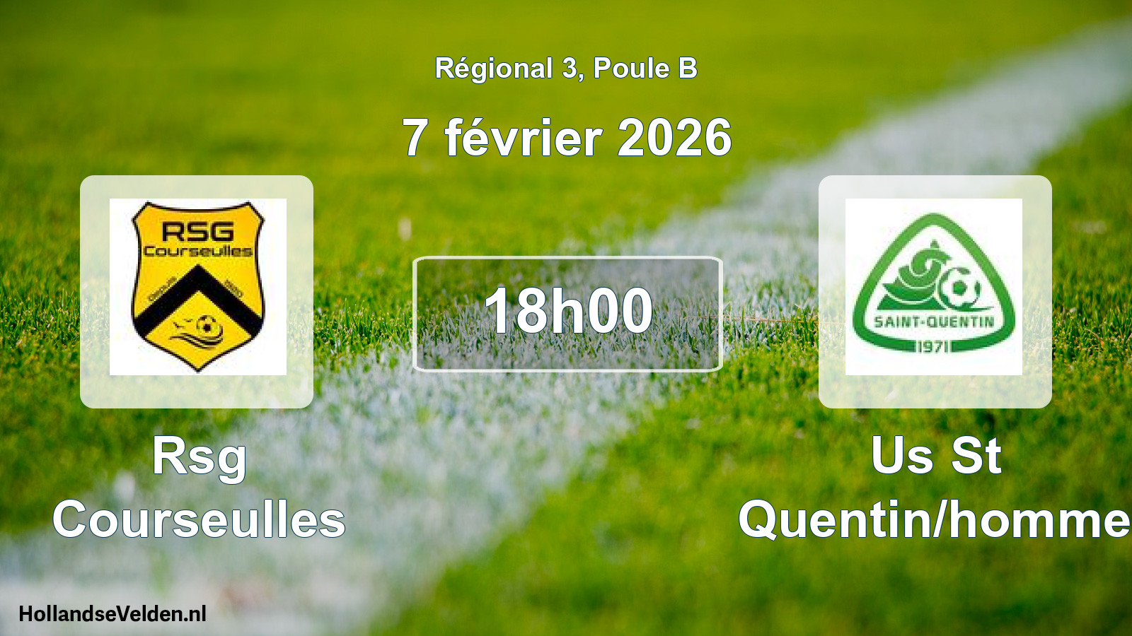 Geplande wedstrijd: Rsg Courseulles - Us St Quentin/homme (7 février 2026)