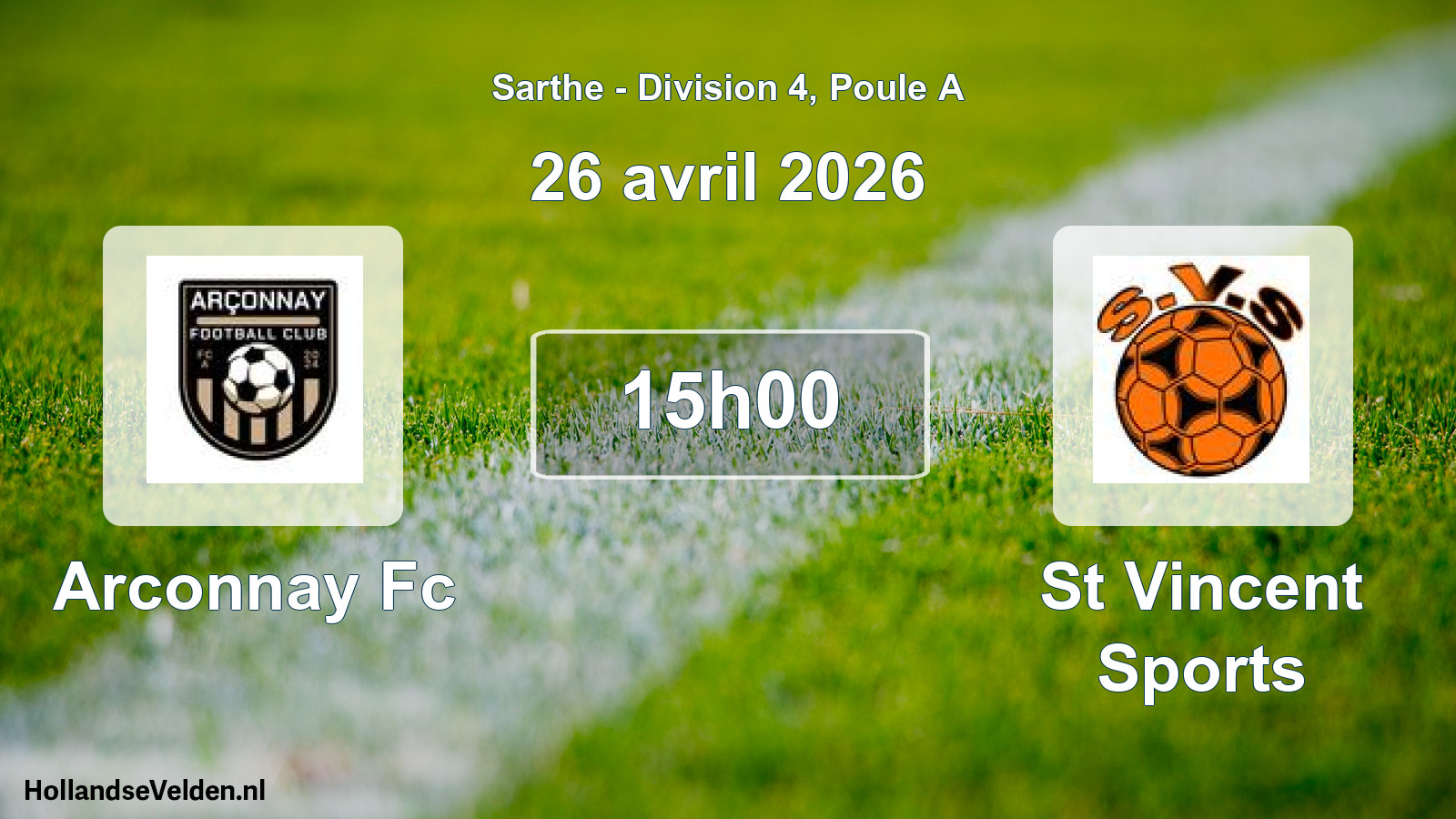 Scheduled Match: Arconnay Fc - St Vincent Sports (26 April 2026)