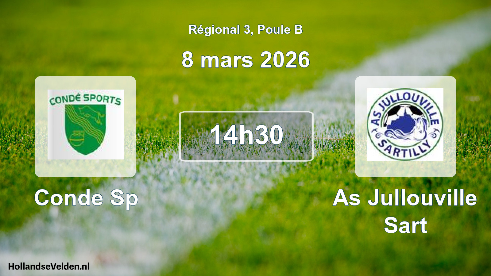 Geplande wedstrijd: Conde Sp - As Jullouville Sart (8 mars 2026)