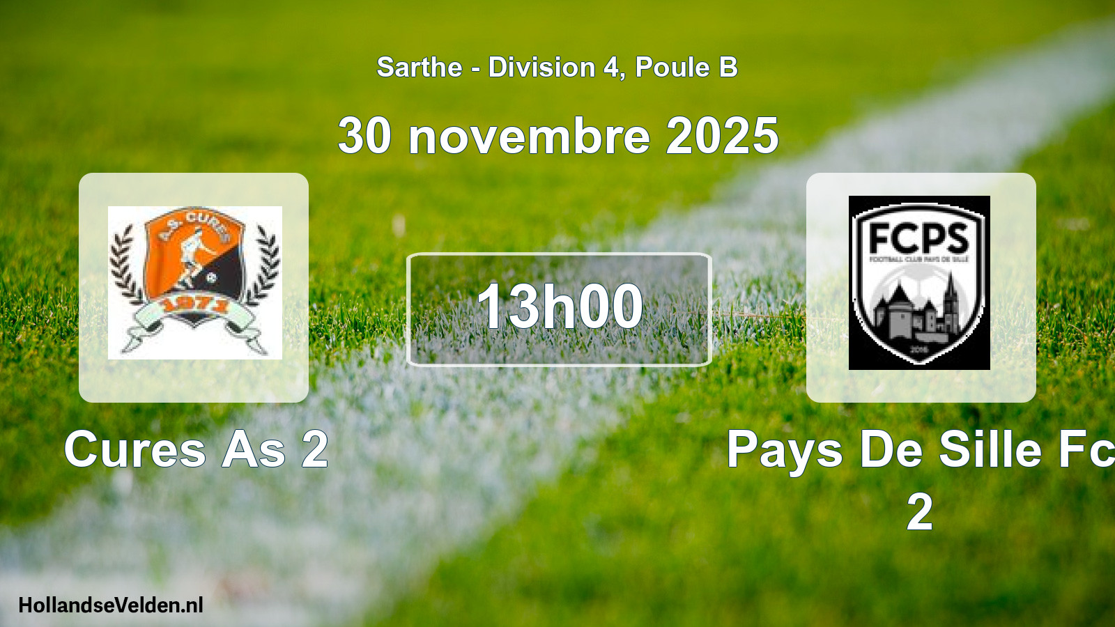 Geplande wedstrijd: Cures As 2 - Pays De Sille Fc 2 (30 november 2025)