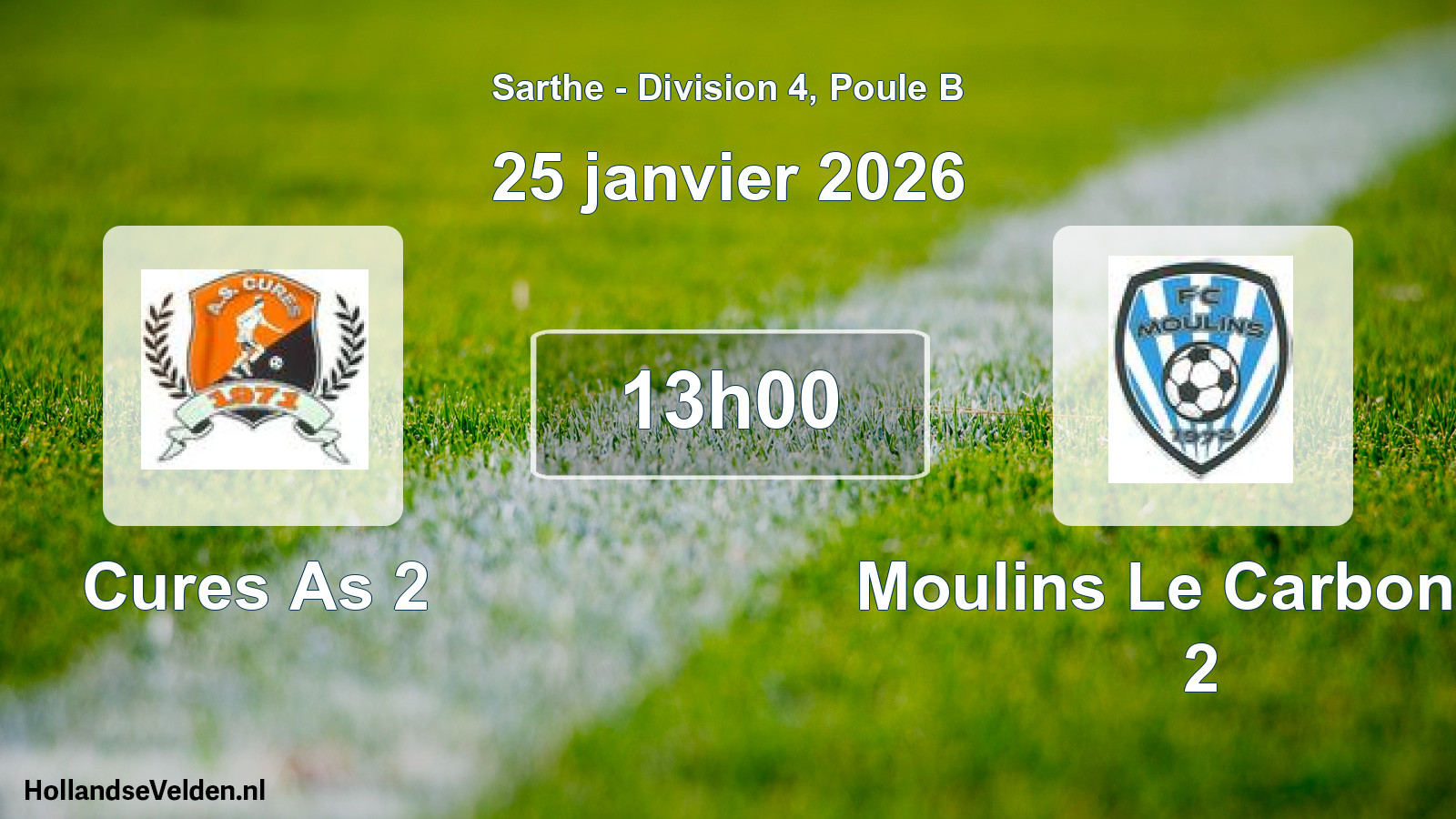 Scheduled Match: Cures As 2 - Moulins Le Carbonnel 2 (25 January 2026)