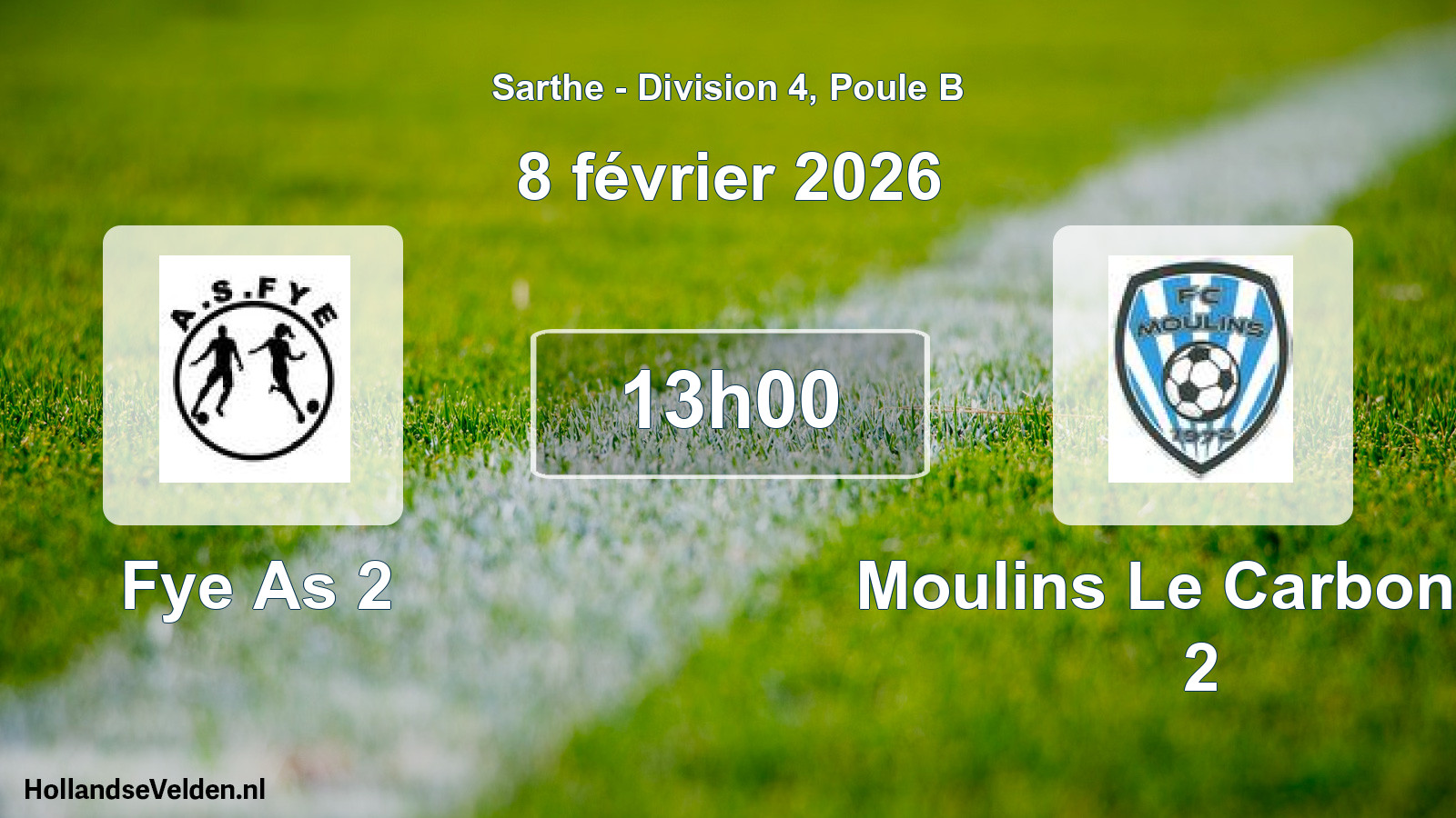 Scheduled Match: Fye As 2 - Moulins Le Carbonnel 2 (8 February 2026)