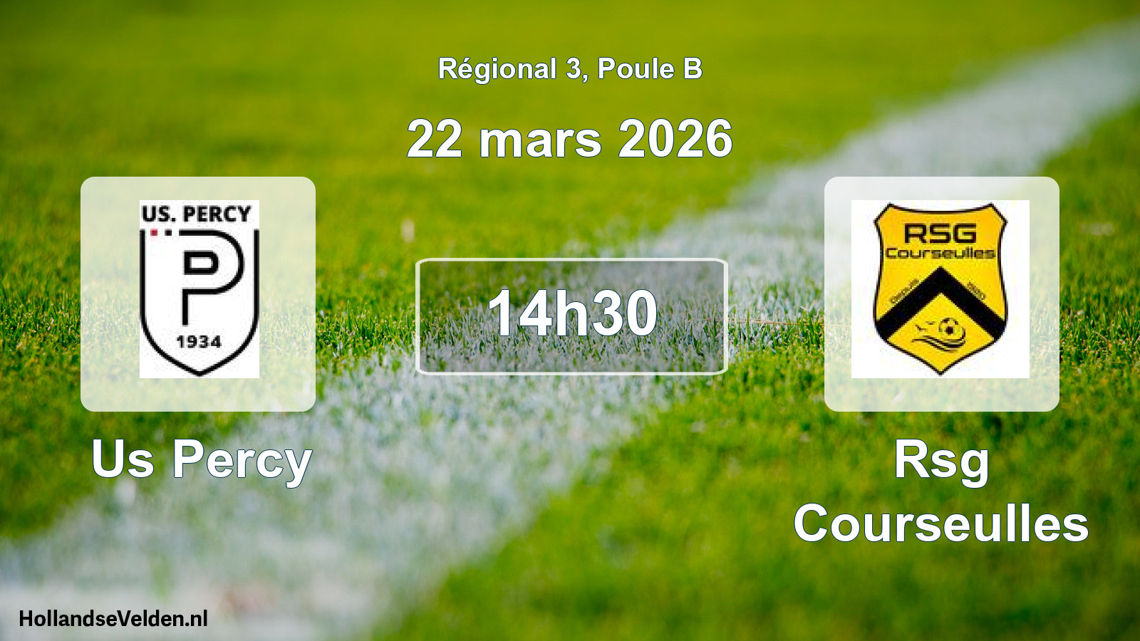 Scheduled Match: Us Percy - Rsg Courseulles (22 March 2026)