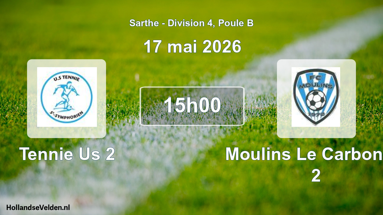 Geplande wedstrijd: Tennie Us 2 - Moulins Le Carbonnel 2 (17 mai 2026)