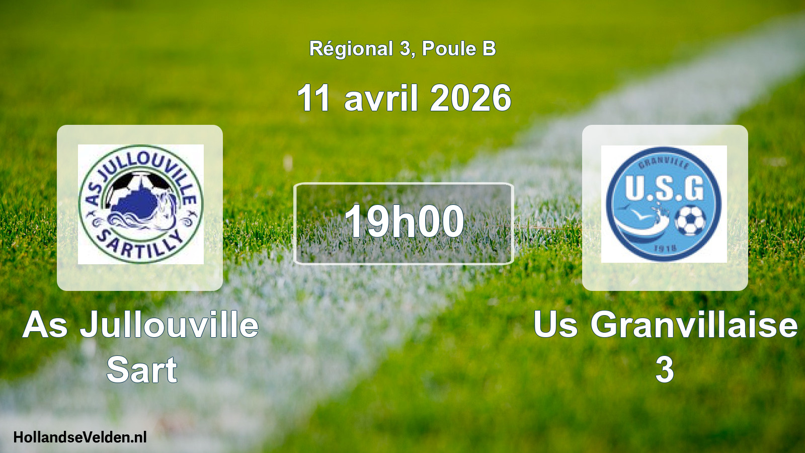 Geplande wedstrijd: As Jullouville Sart - Us Granvillaise 3 (11 april 2026)