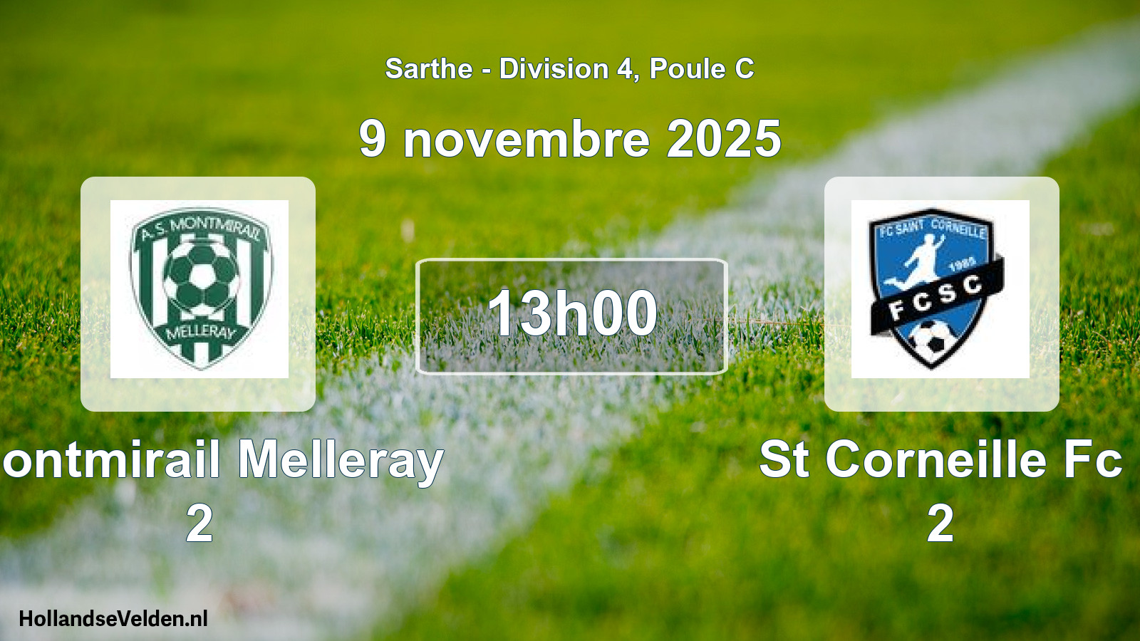 Geplande wedstrijd: Montmirail Melleray 2 - St Corneille Fc 2 (9 novembre 2025)