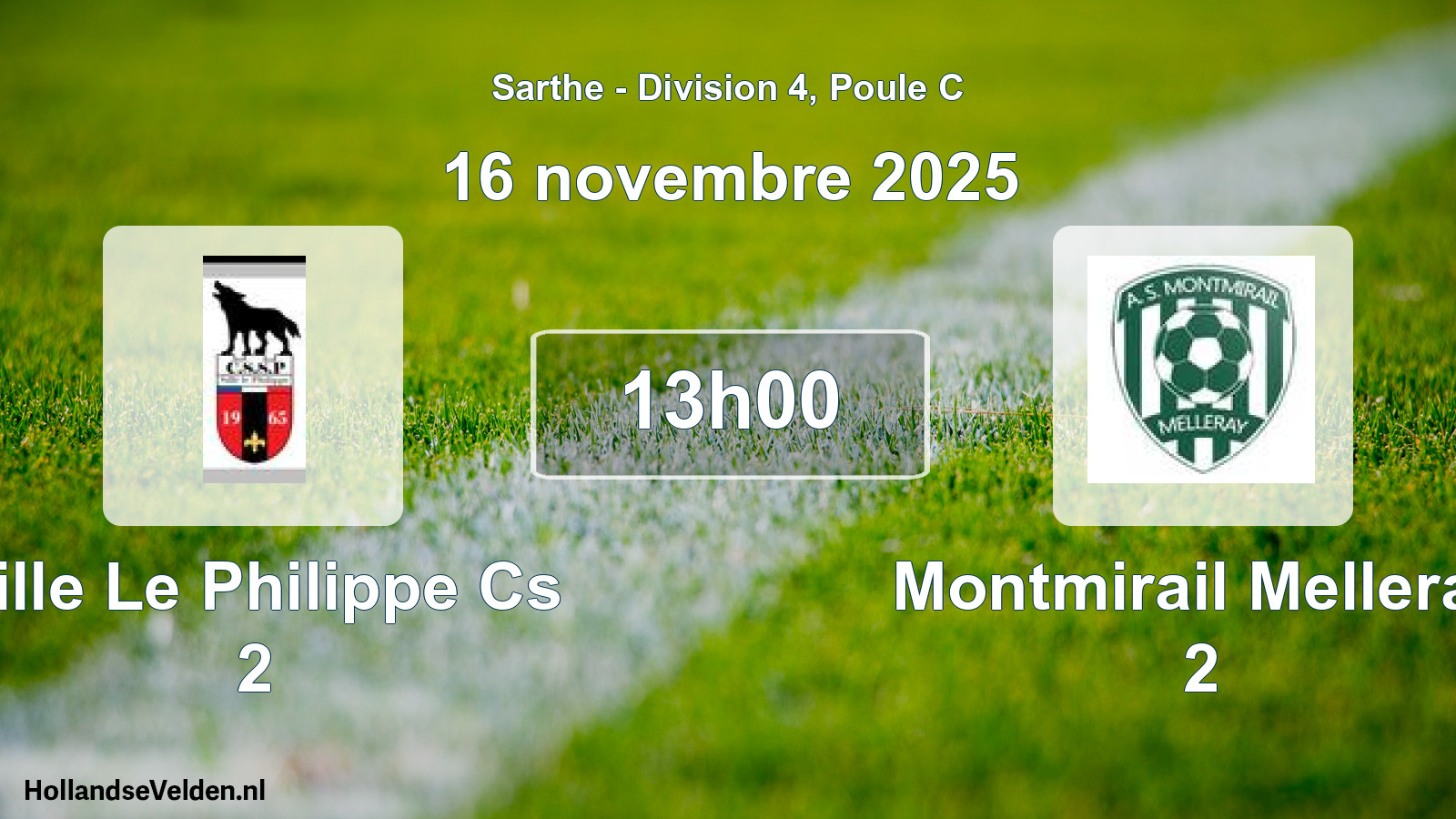 Geplande wedstrijd: Sille Le Philippe Cs 2 - Montmirail Melleray 2 (16 november 2025)