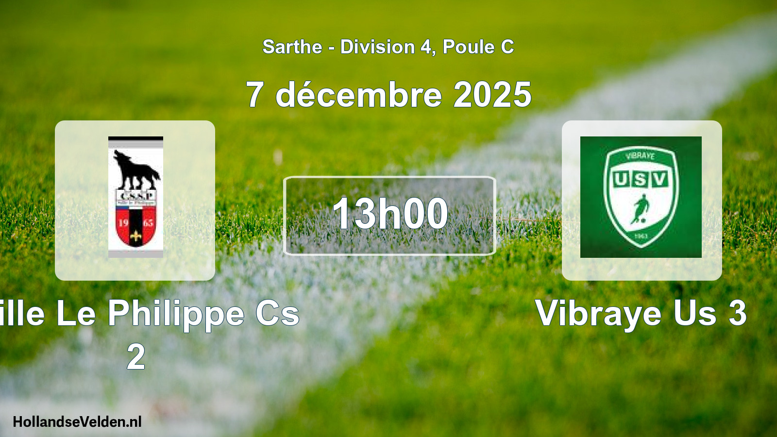 Geplande wedstrijd: Sille Le Philippe Cs 2 - Vibraye Us 3 (7 december 2025)
