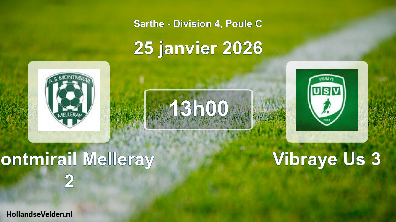 Scheduled Match: Montmirail Melleray 2 - Vibraye Us 3 (25 January 2026)