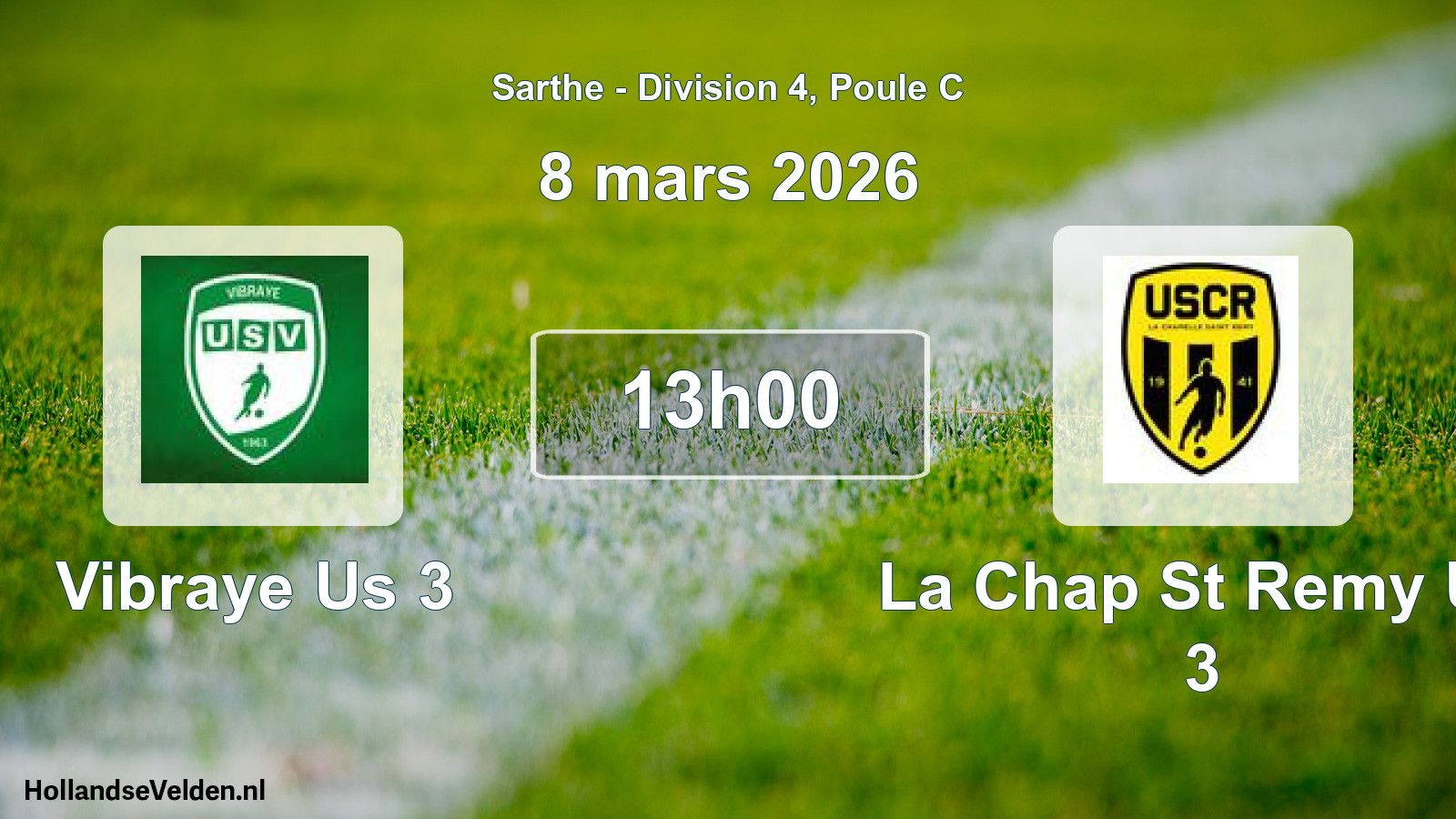 Geplande wedstrijd: Vibraye Us 3 - La Chap St Remy Us 3 (8 mars 2026)