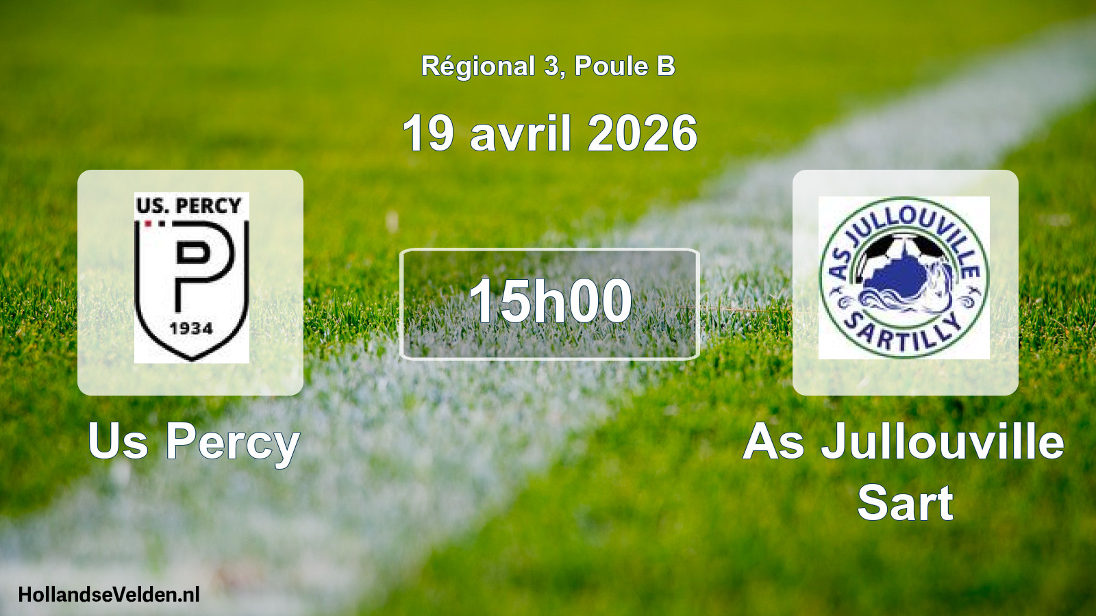 Scheduled Match: Us Percy - As Jullouville Sart (19 April 2026)