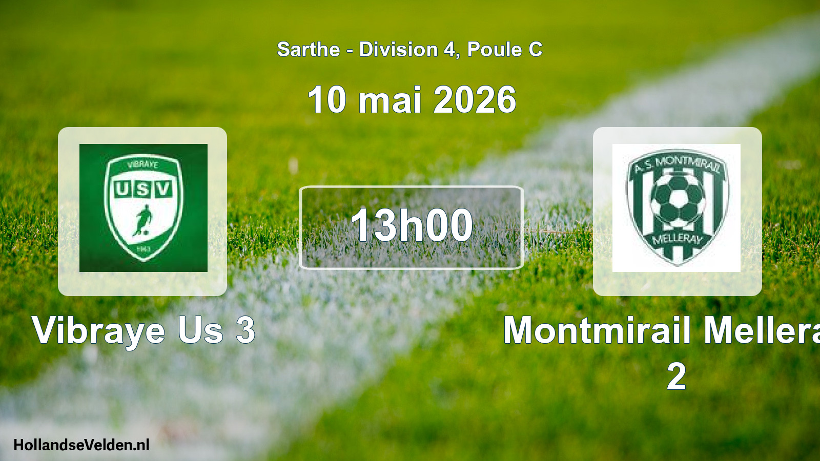 Geplande wedstrijd: Vibraye Us 3 - Montmirail Melleray 2 (10 mai 2026)