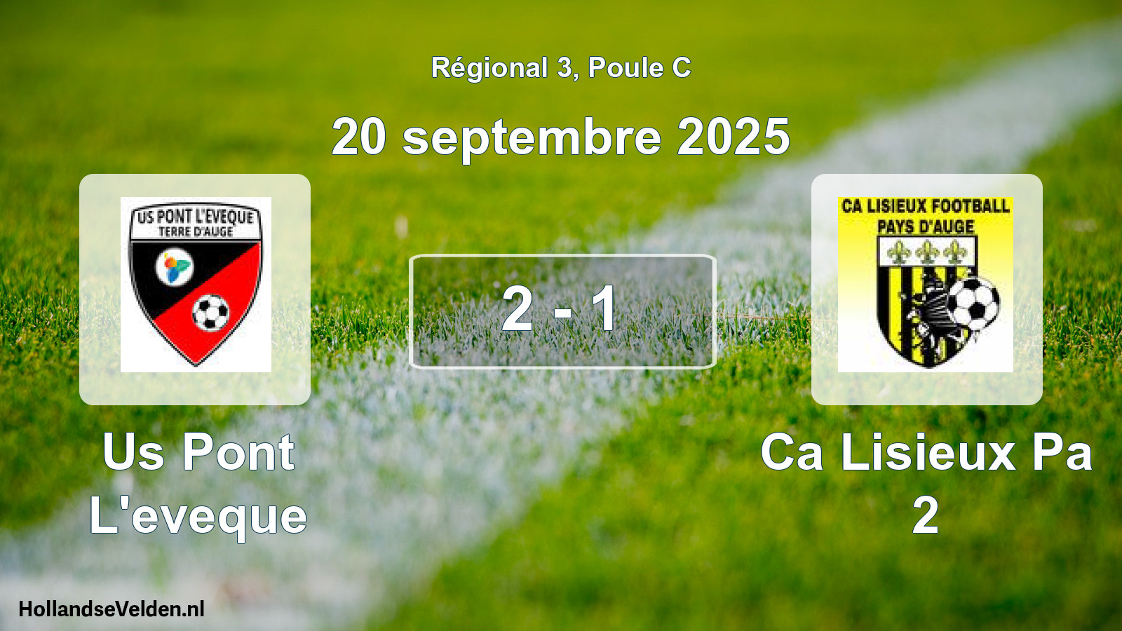 Total number of matches played: Us Pont L'eveque - Ca Lisieux Pa 2 2 - 1 (20 September 2025)