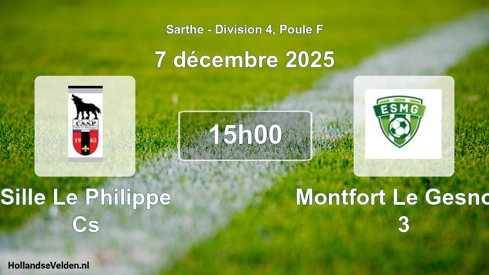 Scheduled Match: Sille Le Philippe Cs - Montfort Le Gesnois 3 (7 December 2025)