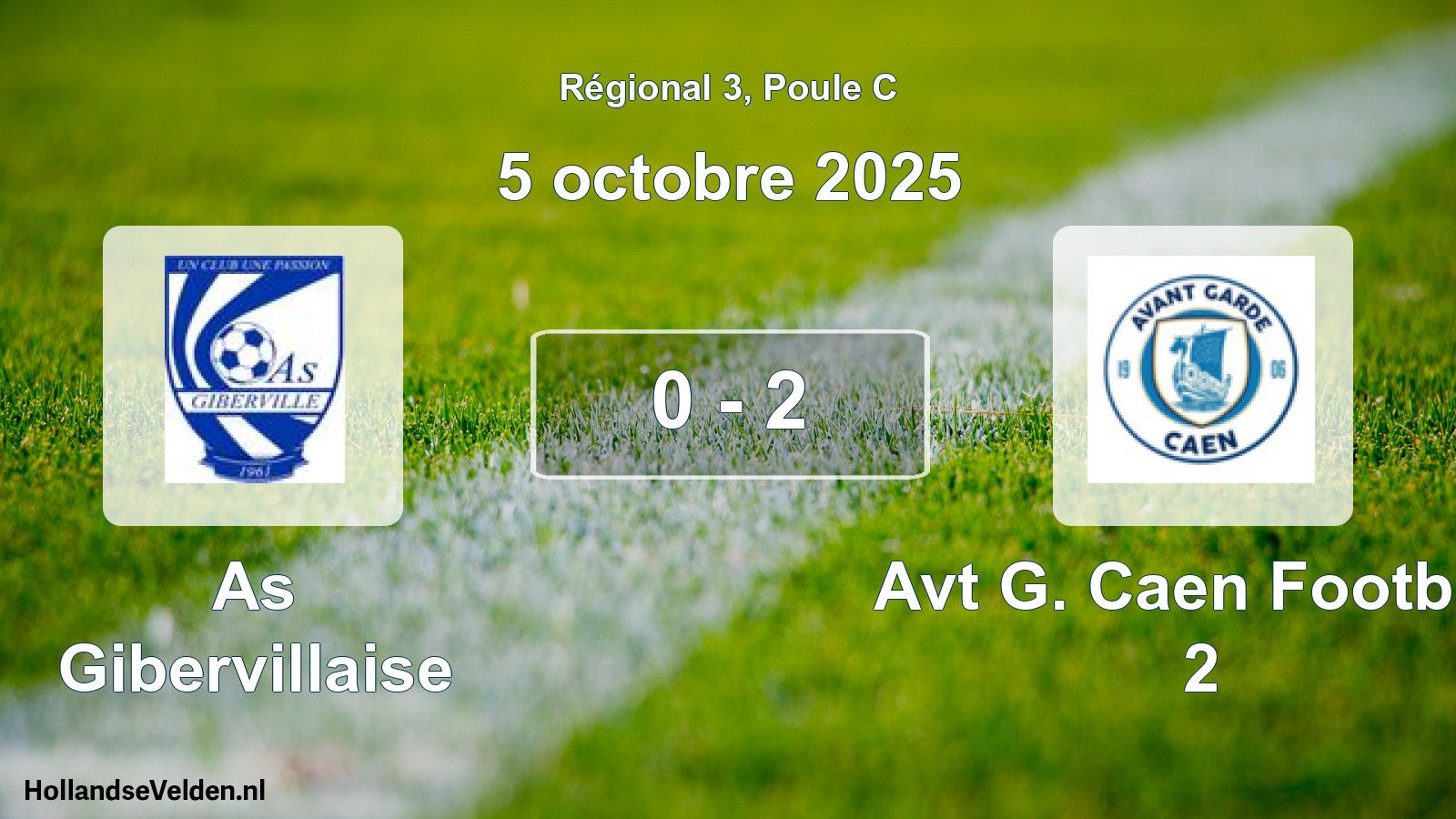 Gespeelde wedstrijd: As Gibervillaise - Avt G. Caen Football 2 0 - 2 (5 octobre 2025)