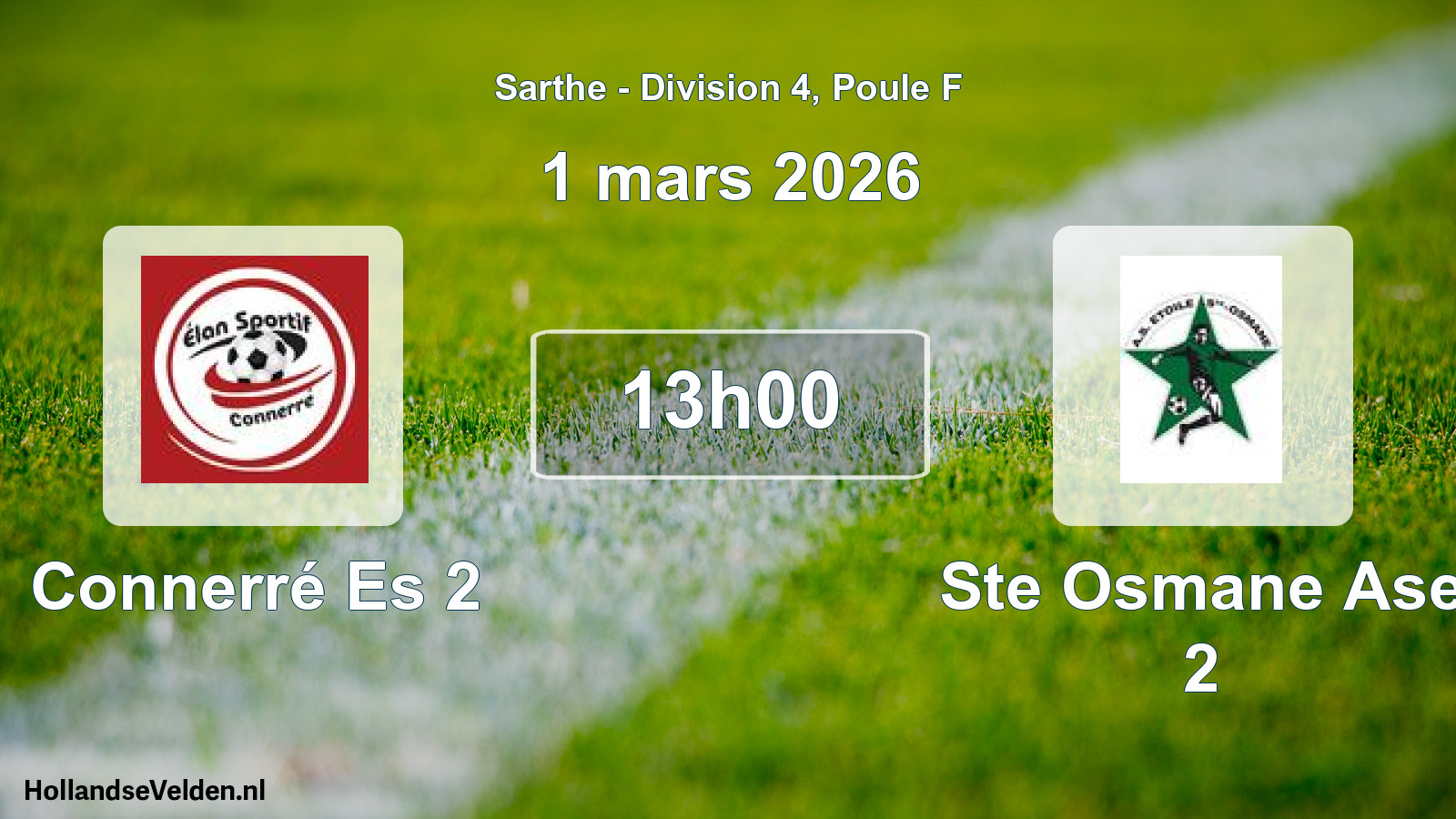Scheduled Match: Connerré Es 2 - Ste Osmane Ase 2 (1 March 2026)