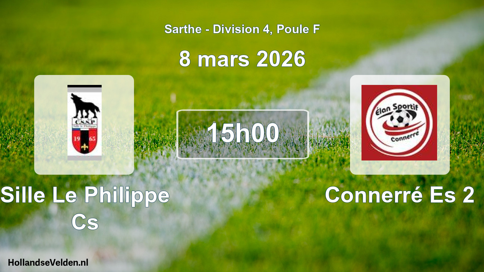 Geplande wedstrijd: Sille Le Philippe Cs - Connerré Es 2 (8 mars 2026)