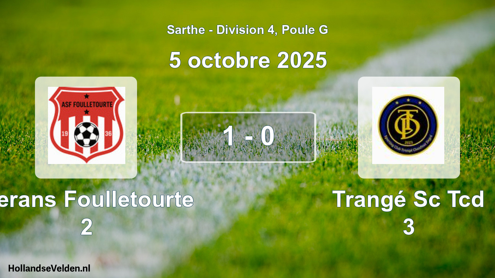 Gespeelde wedstrijd: Cerans Foulletourte 2 - Trangé Sc Tcd 3 1 - 0 (5 octobre 2025)