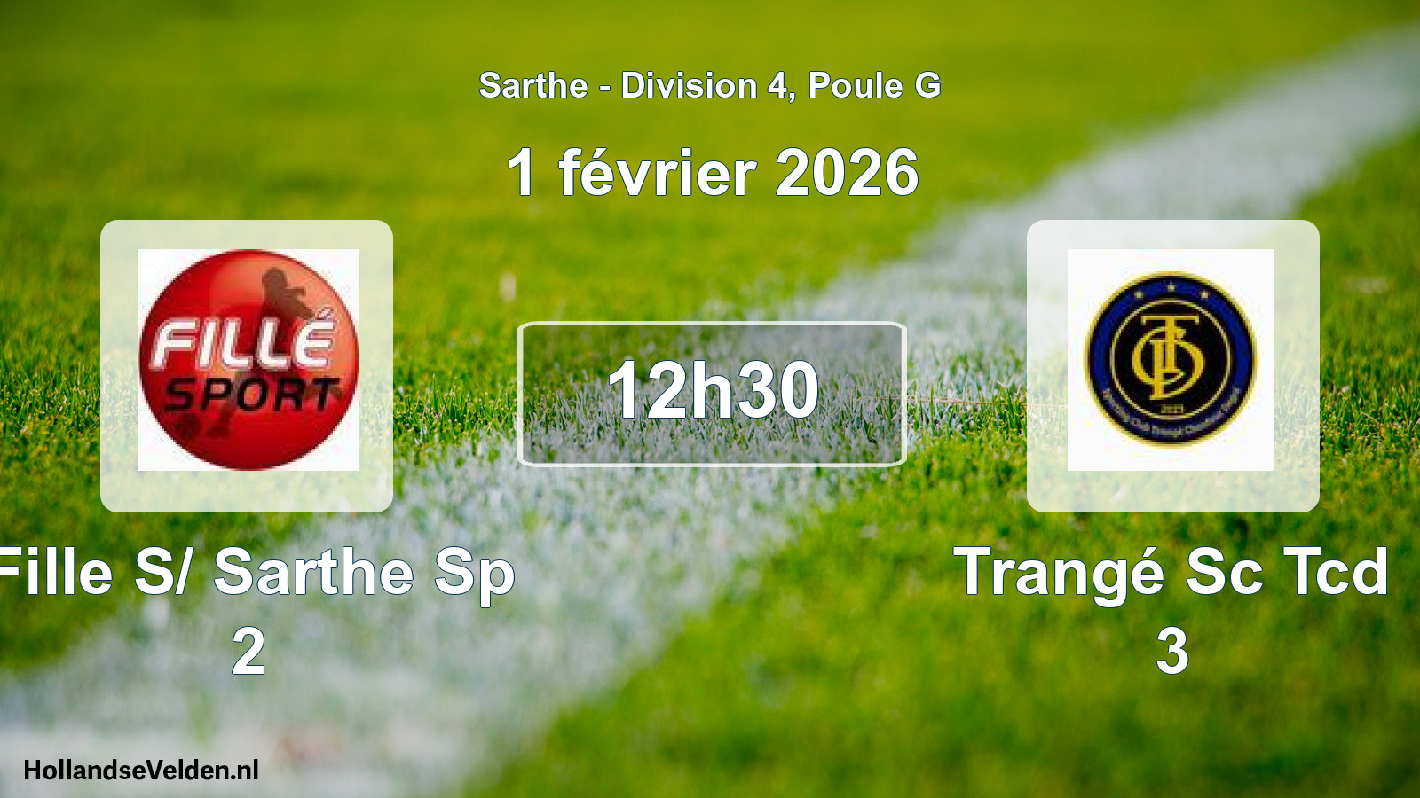 Geplande wedstrijd: Fille S/ Sarthe Sp 2 - Trangé Sc Tcd 3 (1 février 2026)