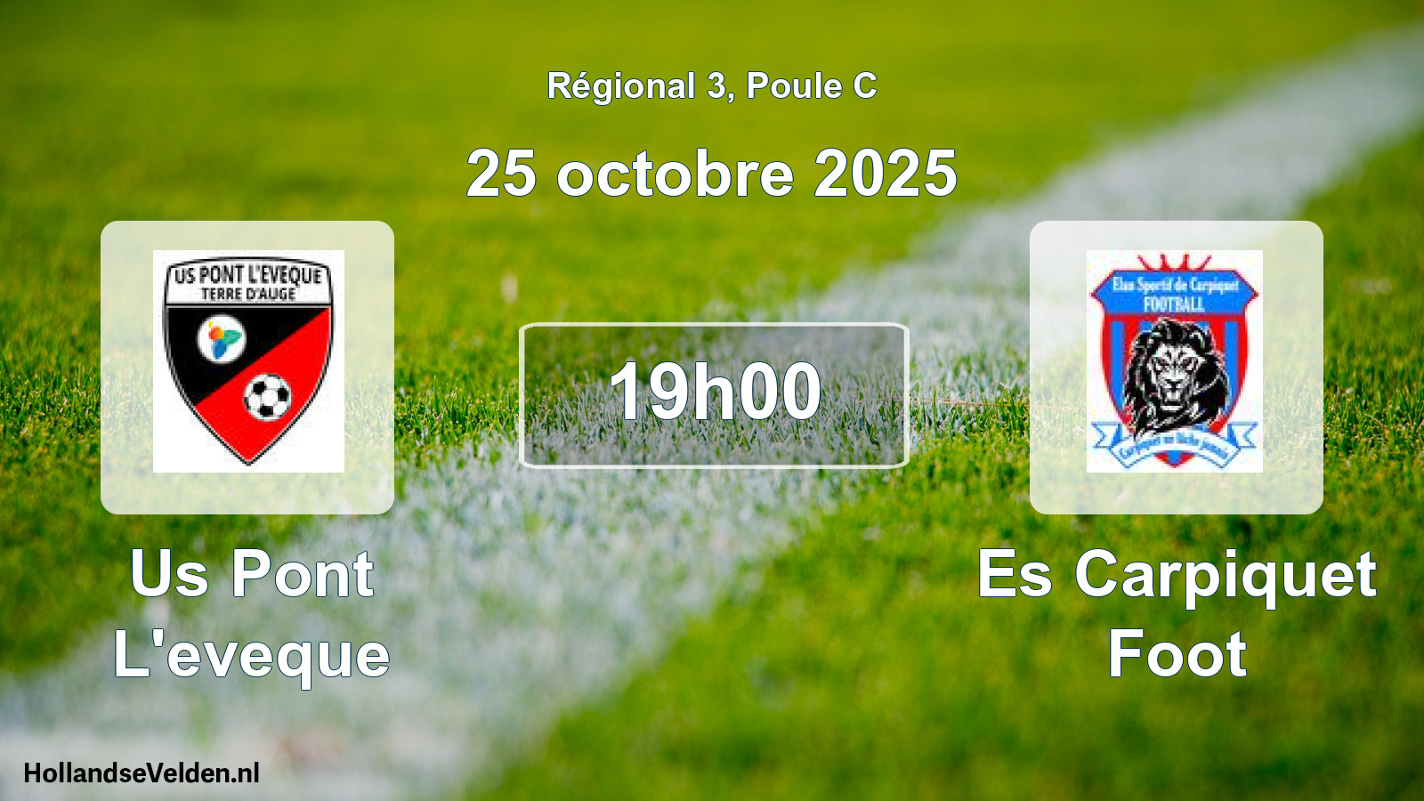 Scheduled Match: Us Pont L'eveque - Es Carpiquet Foot (25 October 2025)