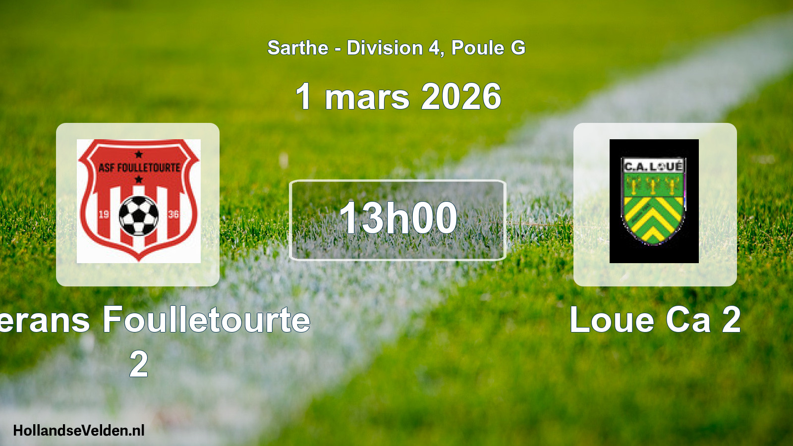Geplande wedstrijd: Cerans Foulletourte 2 - Loue Ca 2 (1 maart 2026)