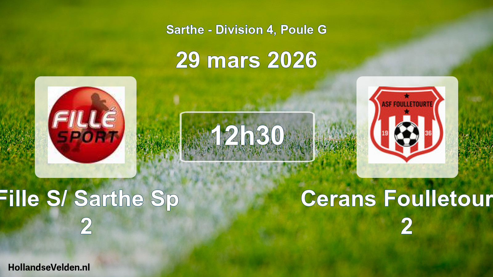 Geplande wedstrijd: Fille S/ Sarthe Sp 2 - Cerans Foulletourte 2 (29 maart 2026)