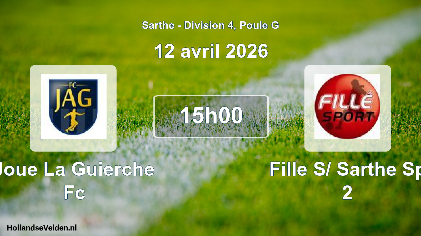 Geplande wedstrijd: Joue La Guierche Fc - Fille S/ Sarthe Sp 2 (12 april 2026)