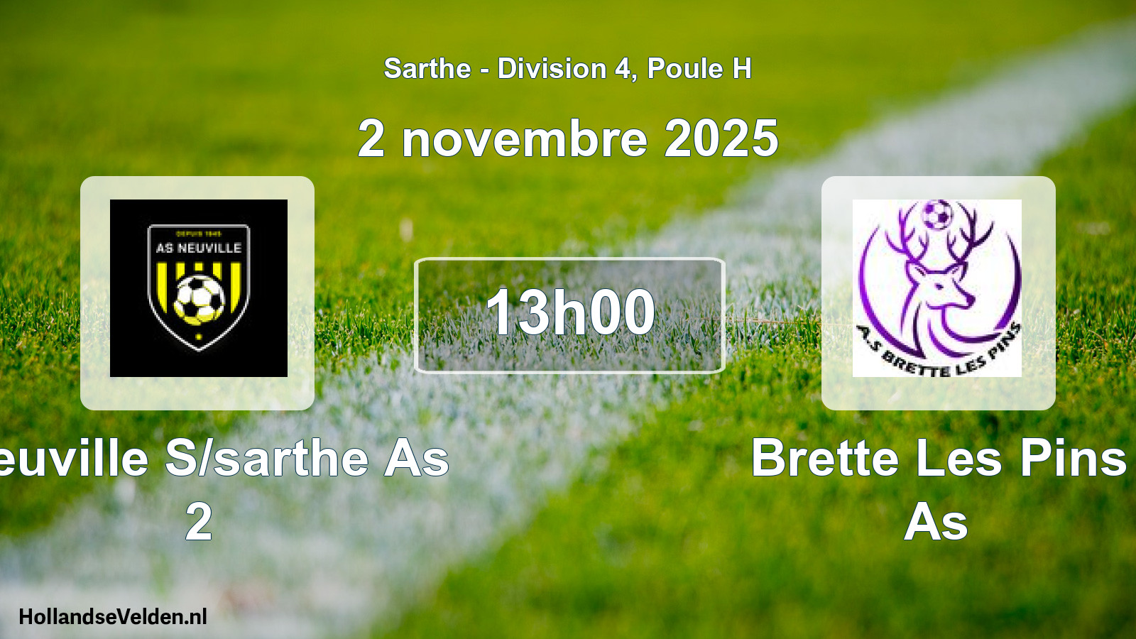 Scheduled Match: Neuville S/sarthe As 2 - Brette Les Pins As (2 November 2025)