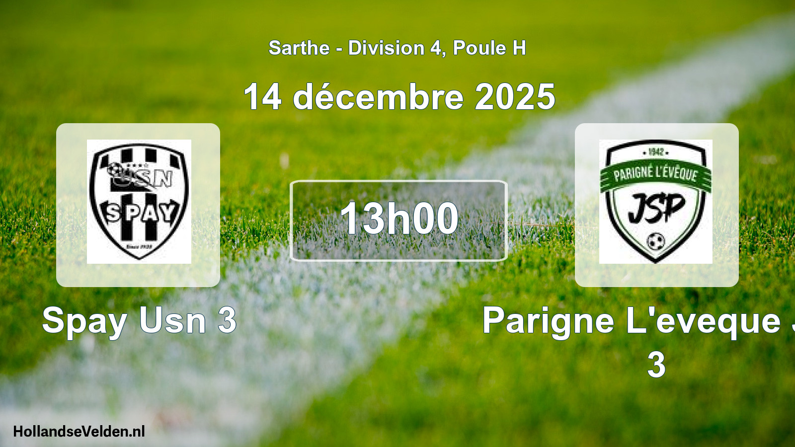Geplande wedstrijd: Spay Usn 3 - Parigne L'eveque Js 3 (14 décembre 2025)