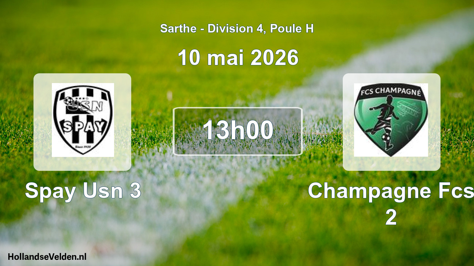 Geplande wedstrijd: Spay Usn 3 - Champagne Fcs 2 (10 mai 2026)