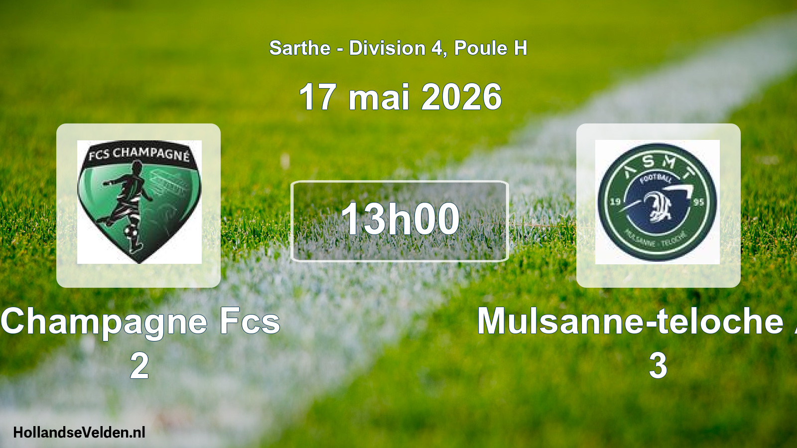 Geplande wedstrijd: Champagne Fcs 2 - Mulsanne-teloche As 3 (17 mai 2026)