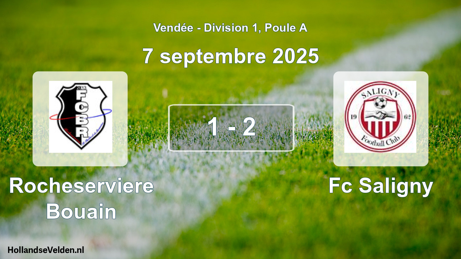 Total number of matches played: Rocheserviere Bouain - Fc Saligny 1 - 2 (7 September 2025)