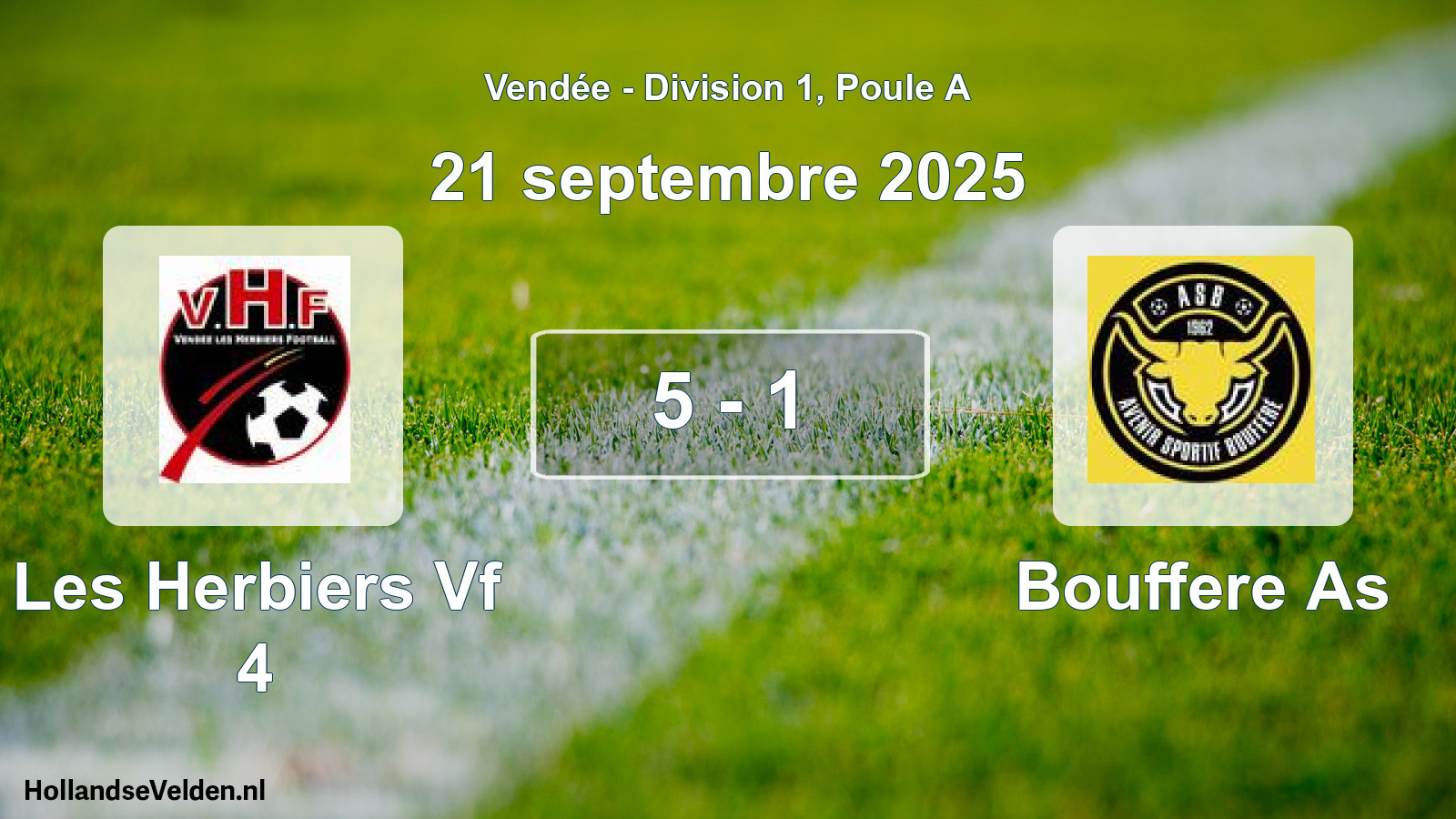 Gespeelde wedstrijd: Les Herbiers Vf 4 - Bouffere As 5 - 1 (21 september 2025)