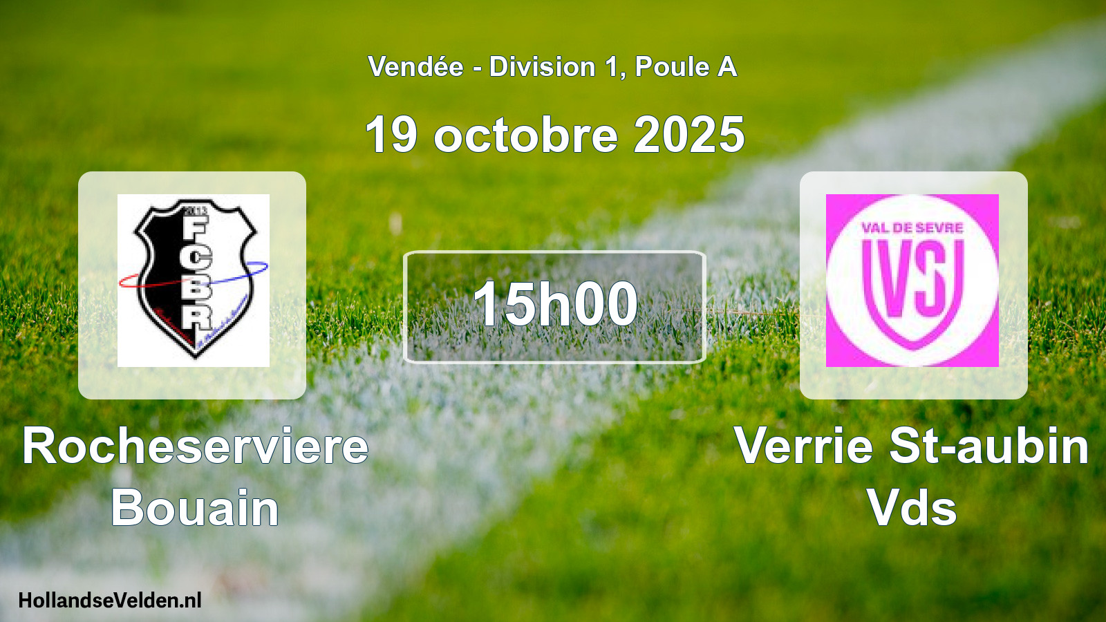 Scheduled Match: Rocheserviere Bouain - Verrie St-aubin Vds (19 October 2025)