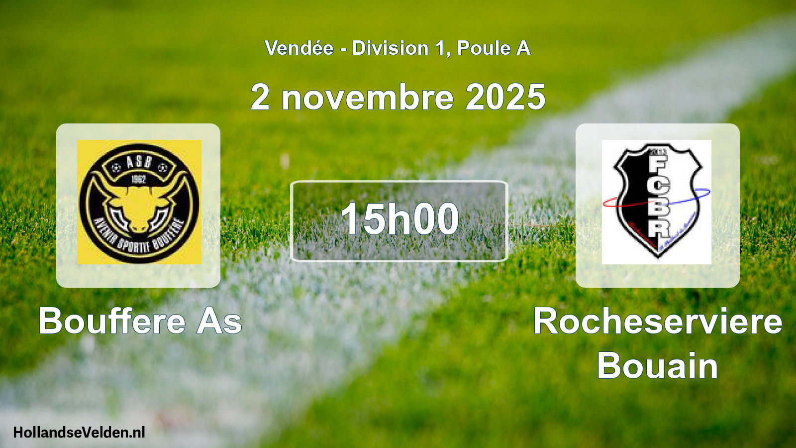 Geplande wedstrijd: Bouffere As - Rocheserviere Bouain (2 november 2025)