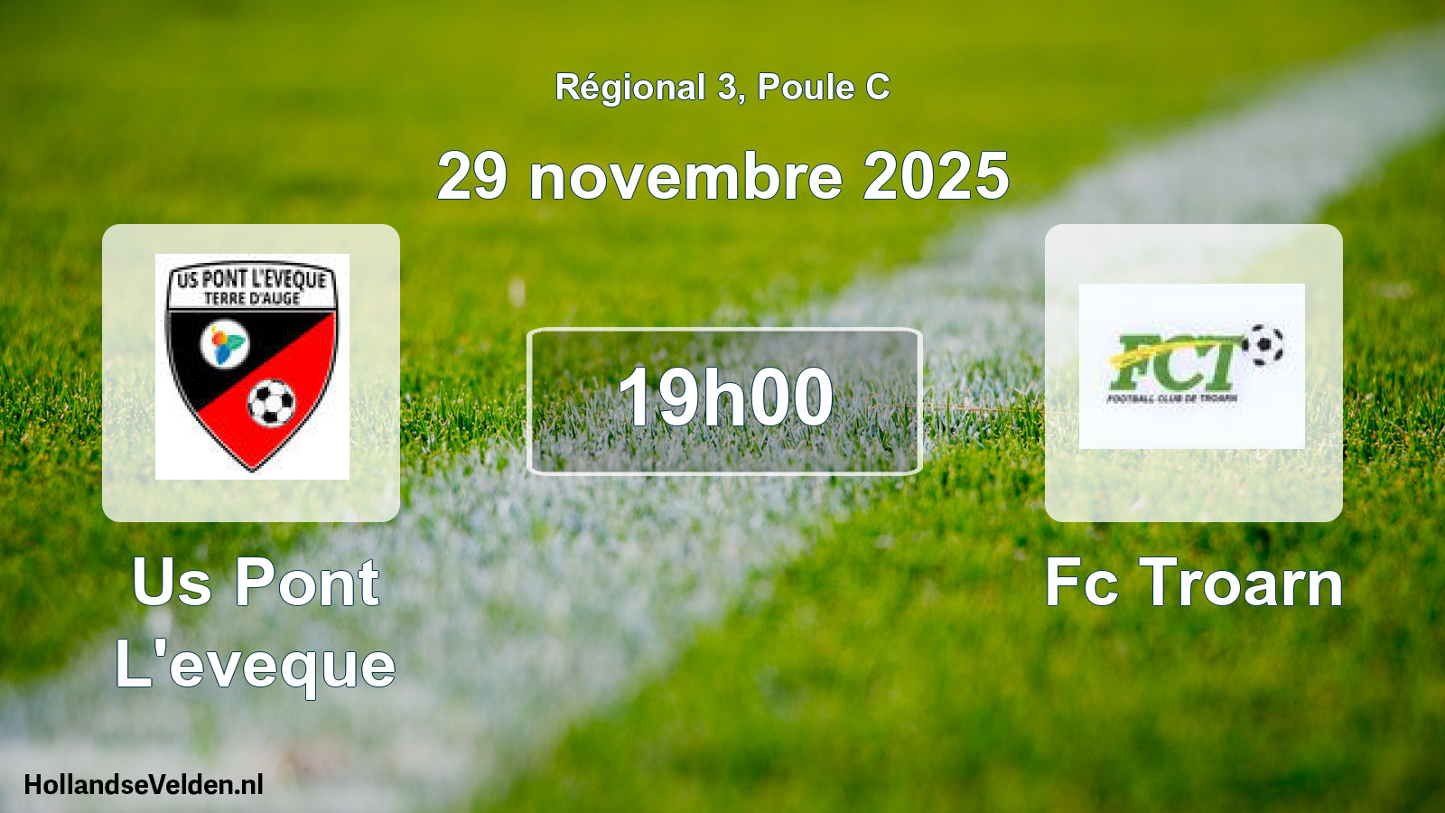 Geplande wedstrijd: Us Pont L'eveque - Fc Troarn (29 november 2025)