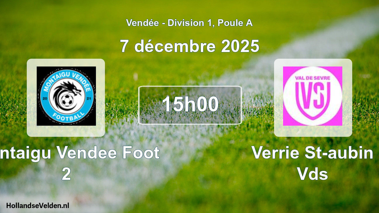 Scheduled Match: Montaigu Vendee Foot 2 - Verrie St-aubin Vds (7 December 2025)