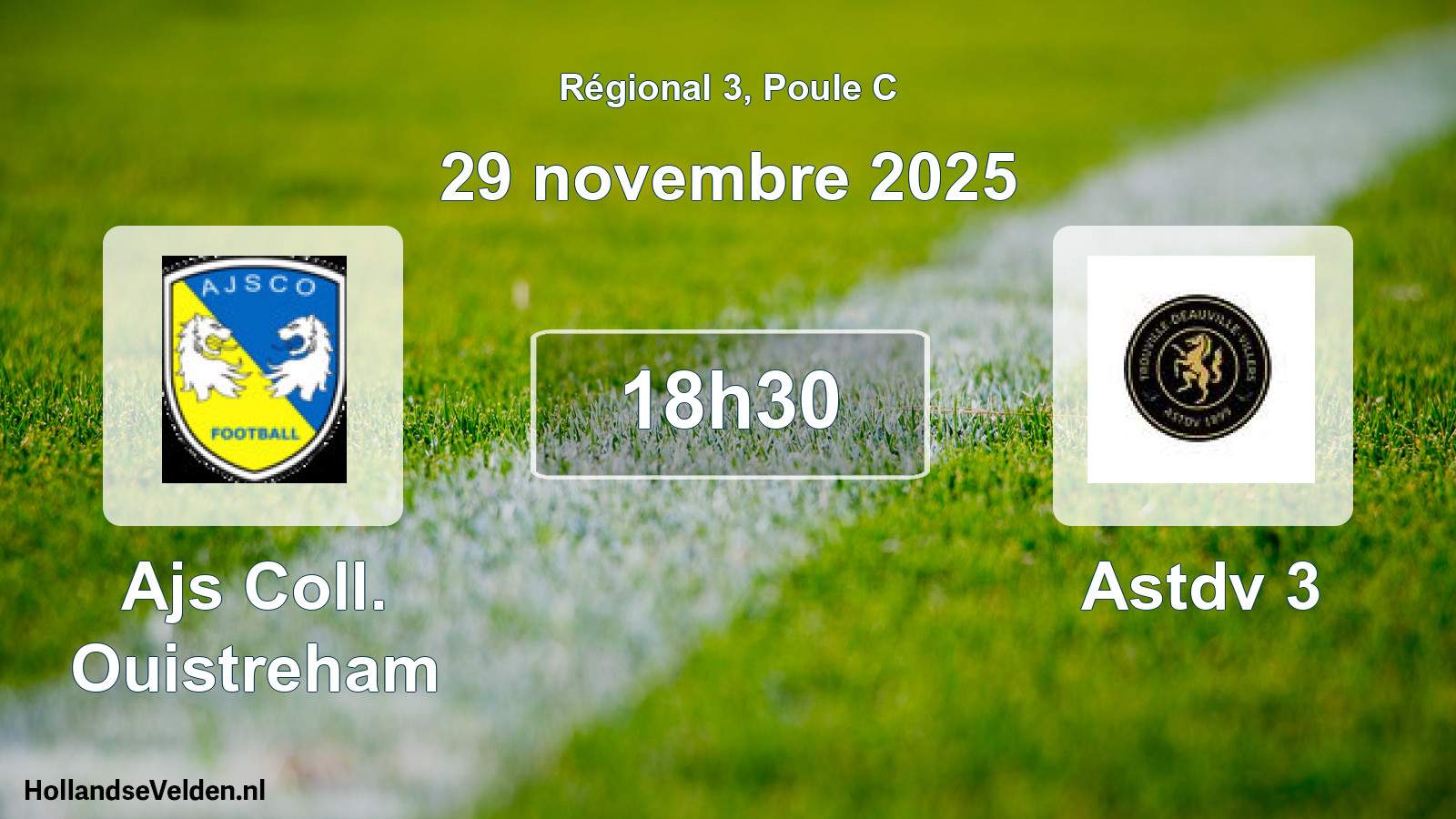 Scheduled Match: Ajs Coll. Ouistreham - Astdv 3 (29 November 2025)