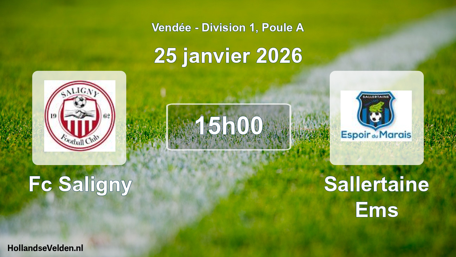 Scheduled Match: Fc Saligny - Sallertaine Ems (25 January 2026)
