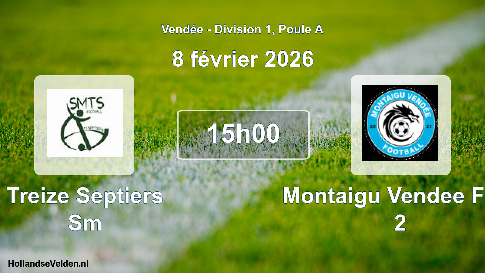 Geplande wedstrijd: Treize Septiers Sm - Montaigu Vendee Foot 2 (8 februari 2026)