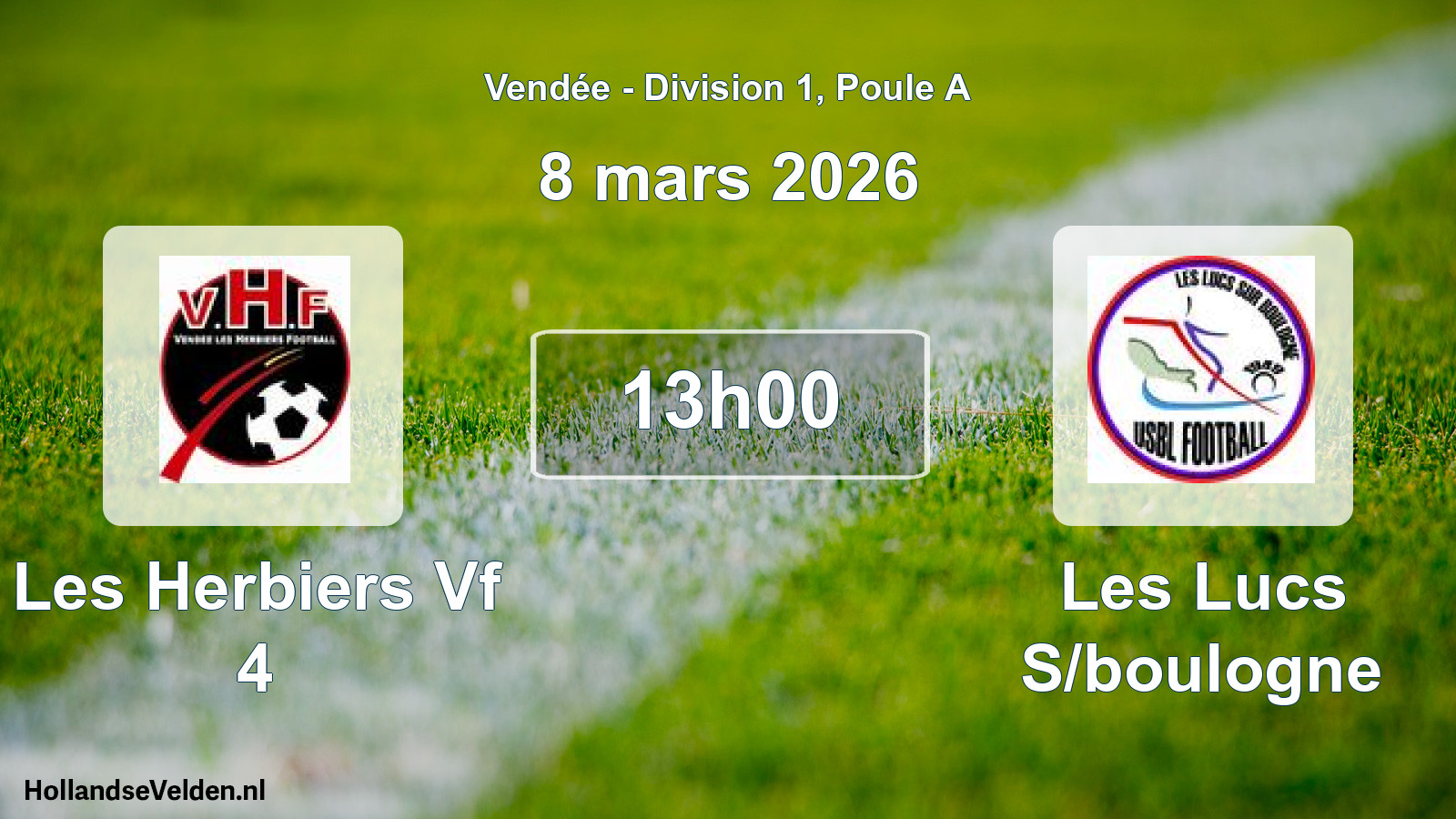 Scheduled Match: Les Herbiers Vf 4 - Les Lucs S/boulogne (8 March 2026)
