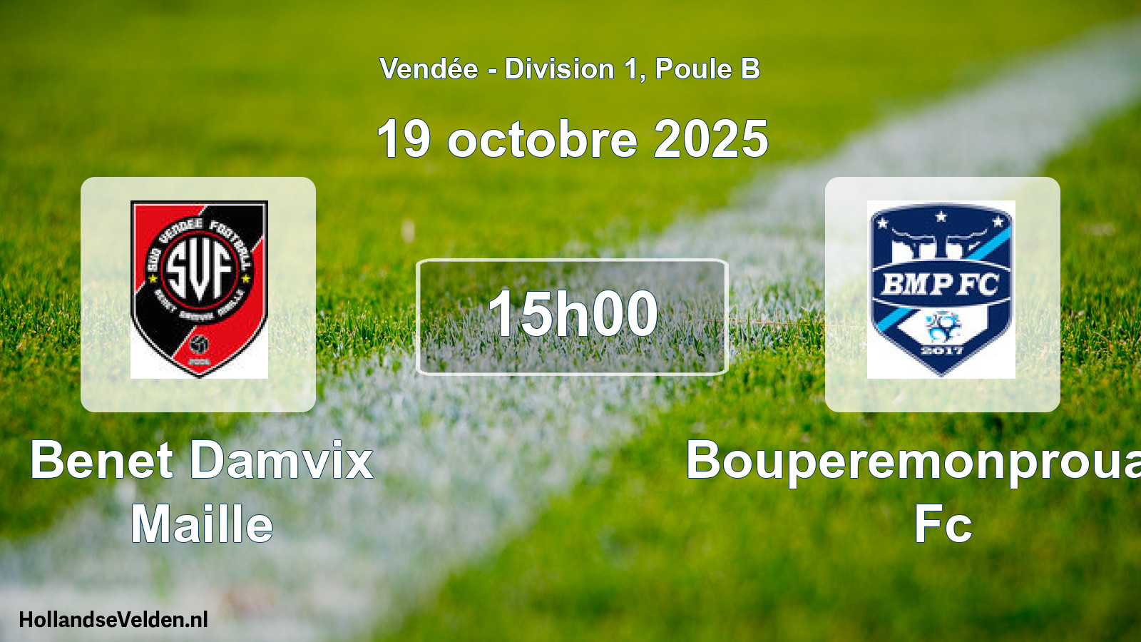 Scheduled Match: Benet Damvix Maille - Bouperemonprouant Fc (19 October 2025)