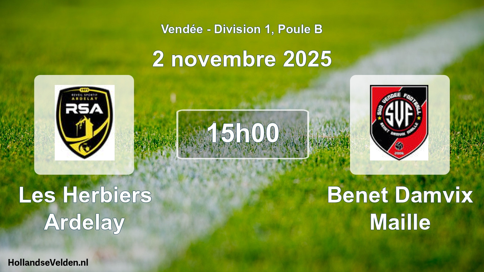 Geplande wedstrijd: Les Herbiers Ardelay - Benet Damvix Maille (2 novembre 2025)