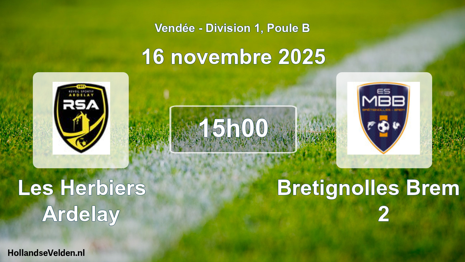 Geplande wedstrijd: Les Herbiers Ardelay - Bretignolles Brem Es 2 (16 novembre 2025)