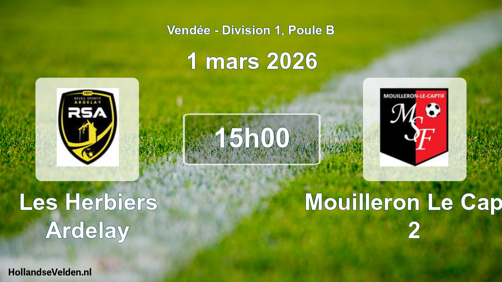 Geplande wedstrijd: Les Herbiers Ardelay - Mouilleron Le Captif 2 (1 maart 2026)